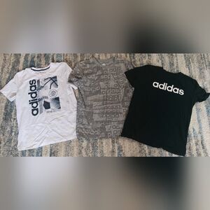 Adidas Kids' T-Shirt Pack - White, Gray, and Black